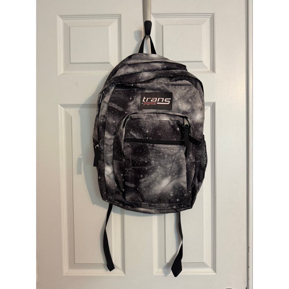 Jansport Black and White Galaxy Space Backpack 90s Classic